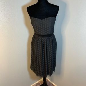 Black House and White Strapless Black Dress 6 NWT